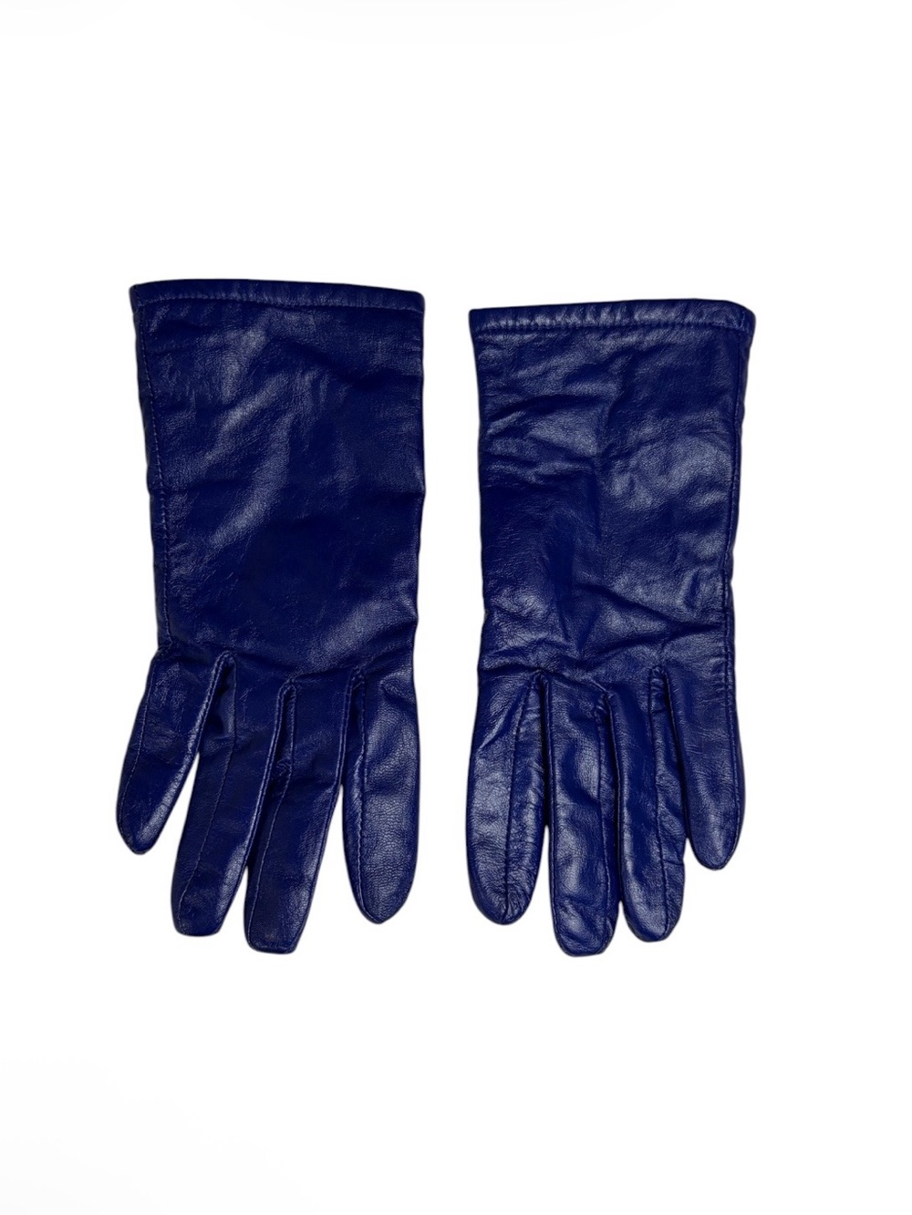 Vintage Aris blue leather driving gloves